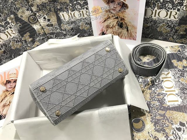 Dior女包 迪奧Lady Dior五格刺繡藤格紋手袋 Dior手提肩背斜挎包  dfk1699